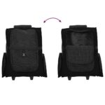 vidaXL Vozík pre domáce zvieratá 3 v 1 dizajn čierny 48x32x57 cm oxfordská látka – Obrázok 8