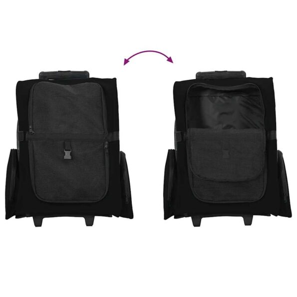 42007372_8.jpg vidaXL Vozík pre domáce zvieratá 3 v 1 dizajn čierny 48x32x57 cm oxfordská látka – Obrázok 8