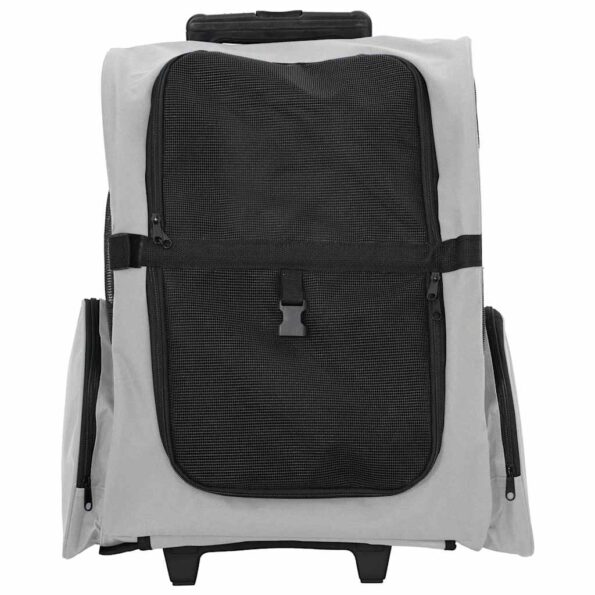 vidaXL Vozík pre domáce zvieratá 3 v 1, dizajn, sivý, 48 x 32 x 57 cm, oxfordská látka – Obrázok 3