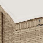 vidaXL 3-dielny záhradný jedálenský set s vankúšmi béžový polyratan akácia – Obrázok 10