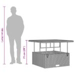 vidaXL 3-dielny záhradný jedálenský set s vankúšmi béžový polyratan akácia – Obrázok 13