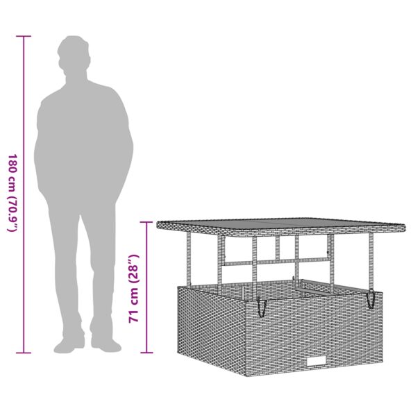 vidaXL 3-dielny záhradný jedálenský set s vankúšmi béžový polyratan akácia – Obrázok 13