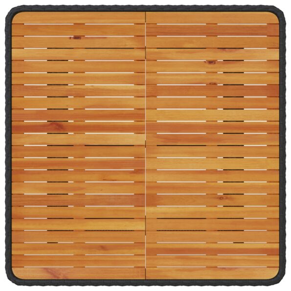 vidaXL 3-dielna záhradná jedálenská súprava s vankúšmi čierny poly ratan akácia – Obrázok 9