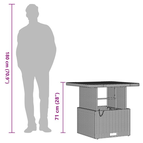 vidaXL 3-dielny záhradný jedálenský set s vankúšmi béžový poly ratan akácia – Obrázok 13