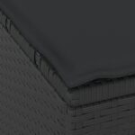 vidaXL 3-dielna záhradná jedálenská súprava s vankúšmi čierna poly ratan akácia – Obrázok 10