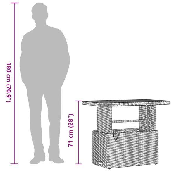 vidaXL 3-dielna záhradná jedálenská súprava s vankúšmi čierna poly ratan akácia – Obrázok 13