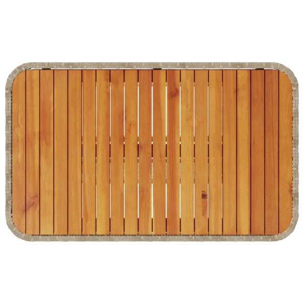 vidaXL 3-dielna záhradná jedálenská súprava s vankúšmi béžová poly ratan akácia – Obrázok 9