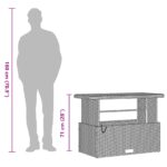 vidaXL 4-dielny záhradný jedálenský set s vankúšmi Čierny Poly Ratan Akácia – Obrázok 13