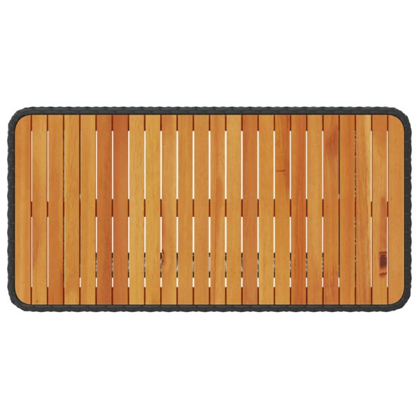 42007921_9.jpg vidaXL 4-dielny záhradný jedálenský set s vankúšmi Čierny Poly Ratan Akácia – Obrázok 9