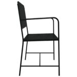 vidaXL vonkajšia lavička Čierna Kov Štandard Trvácna Vonkajšia lavička – Obrázok 5