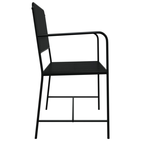 vidaXL vonkajšia lavička Čierna Kov Štandard Trvácna Vonkajšia lavička – Obrázok 5