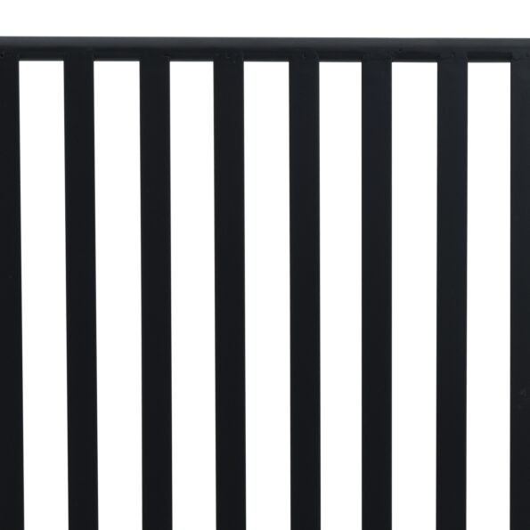 vidaXL vonkajšia lavička Čierna Kov Štandard Trvácna Vonkajšia lavička – Obrázok 8