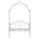 vidaXL lavička Biela Kov 121 x 48 x 200 cm Dekoratívne prvky – Obrázok 6