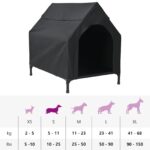 vidaXL Psia búda Čierna Polyester a Oceľ – Obrázok 11