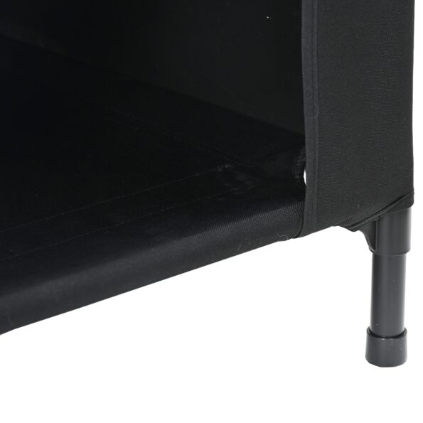 vidaXL Psia búda Čierna Polyester a Oceľ – Obrázok 6