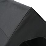 vidaXL Psia búda Čierna Polyester a Oceľ – Obrázok 7