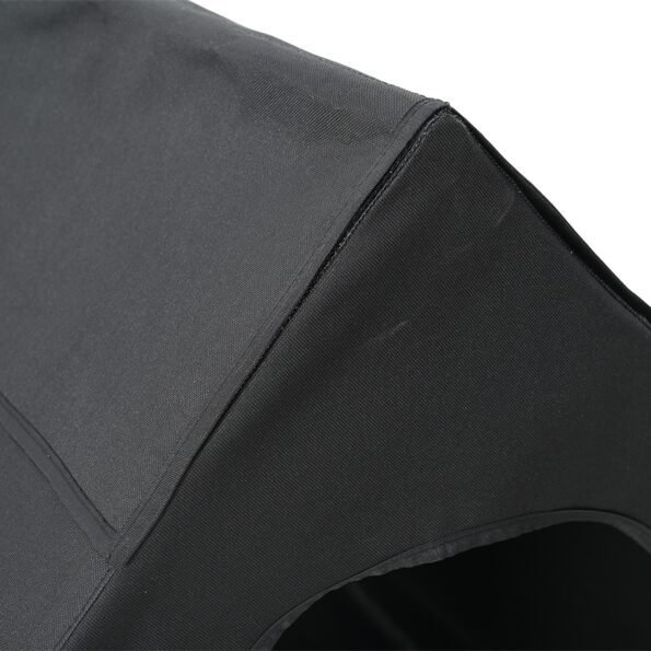 vidaXL Psia búda Čierna Polyester a Oceľ – Obrázok 7