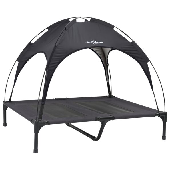 vidaXL Psia postel' Čierna 92 x 77 x 82,5 cm Oceľ – Obrázok 2