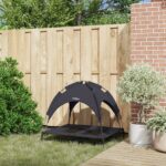 vidaXL Psia postel' Čierna 92 x 77 x 82,5 cm Oceľ – Obrázok 3