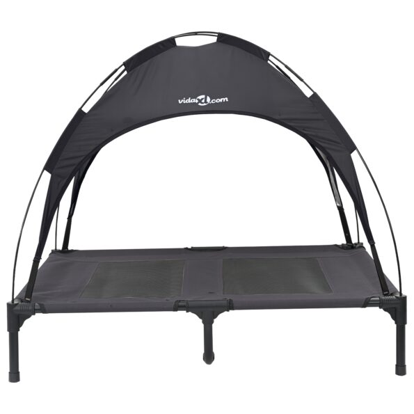 vidaXL Psia postel' Čierna 92 x 77 x 82,5 cm Oceľ – Obrázok 4