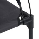 vidaXL Psia postel' Čierna 92 x 77 x 82,5 cm Oceľ – Obrázok 6