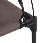 vidaXL Vyvýšená psia postel s odnímateľnou strechou Hnedá S Oceľ – Obrázok 6