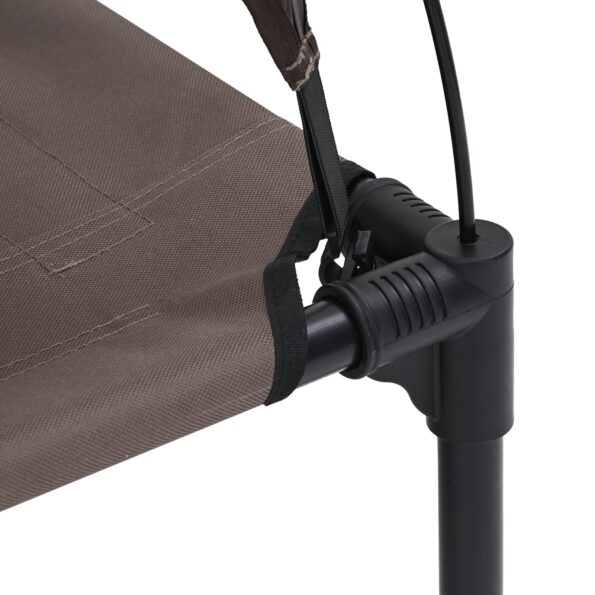 vidaXL Vyvýšená psia postel s odnímateľnou strechou Hnedá S Oceľ – Obrázok 6