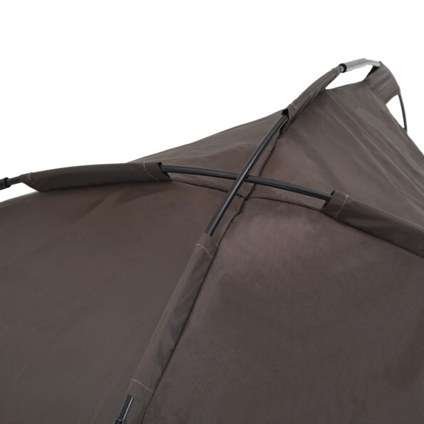 vidaXL Vyvýšená psia postel s odnímateľnou strechou Hnedá S Oceľ – Obrázok 8