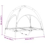 vidaXL Psia postel' Hnedá 92 x 77 x 82,5 cm Oceľ – Obrázok 10