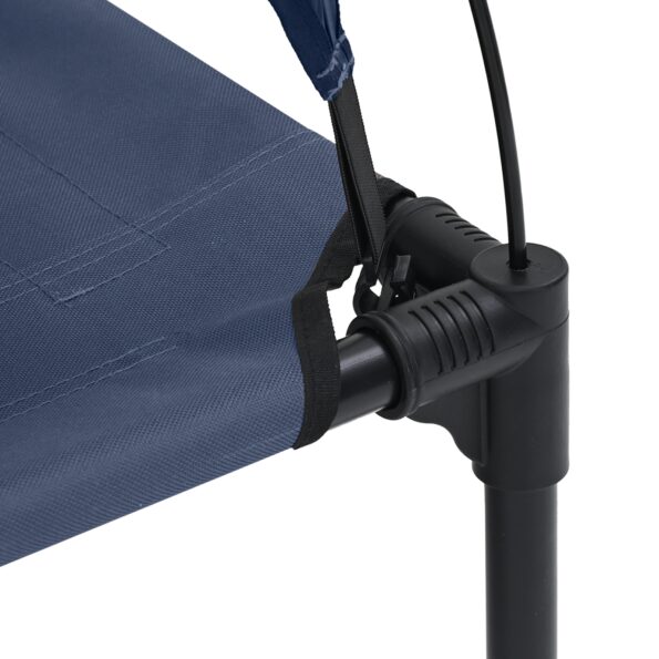 vidaXL vyvýšená posteľ pre psov s odnímateľnou strechou Námornícka modrá S Kov – Obrázok 6