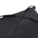 vidaXL Vyvýšená psia postel s odnímateľným prístreškom Čierna L Oceľ – Obrázok 8