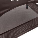 vidaXL Vyvýšená posteľ pre psa s odnímateľnou strechou Hnedá XL Oceľ – Obrázok 7