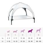 vidaXL Vyvýšená posteľ pre psa s odnímateľnou strechou Strieborná L Oceľ – Obrázok 11