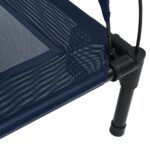 vidaXL vyvýšená posteľ pre psa s odnímateľnou strechou námornícka modrá oceľ – Obrázok 6