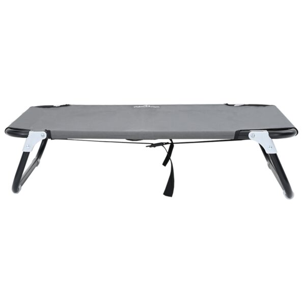 vidaXL Skladacia svetlosivá psia postel M Oxfordská tkanina a oceľ – Obrázok 4