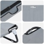 vidaXL Skladacia svetlosivá psia postel M Oxfordská tkanina a oceľ – Obrázok 7