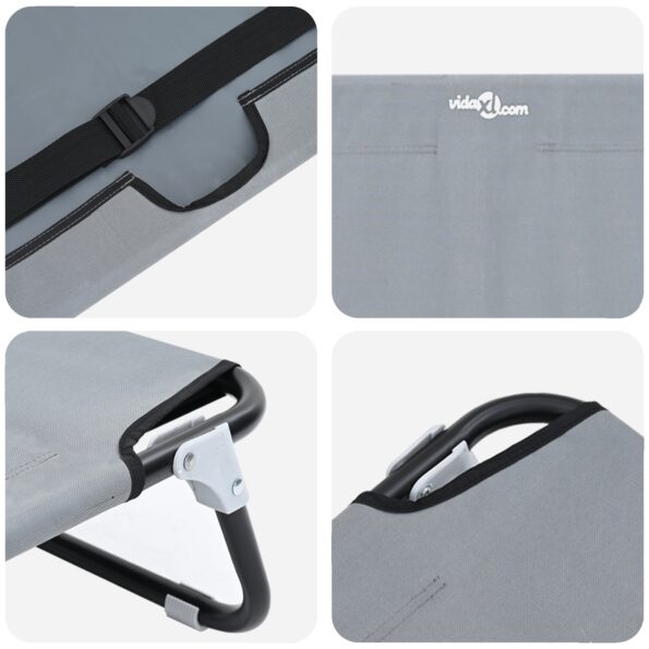 vidaXL Skladacia svetlosivá psia postel M Oxfordská tkanina a oceľ – Obrázok 7