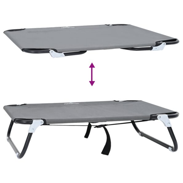 vidaXL Skladacia svetlosivá psia postel M Oxfordská tkanina a oceľ – Obrázok 8