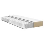 vidaXL Matrác s taškami Svetlozelená Šedá Stredný 80x200x20 cm Textília – Obrázok 4