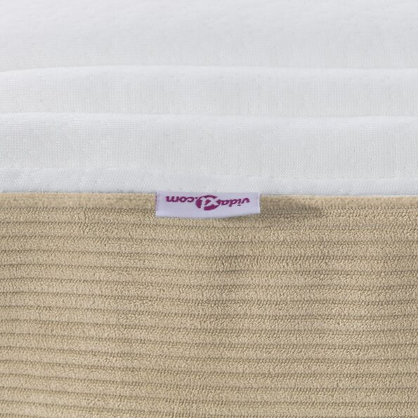 vidaXL Matraca s kapsičkovými pružinami, svetlozelená a šedá, stredná, 100x200x20 cm, textília – Obrázok 7