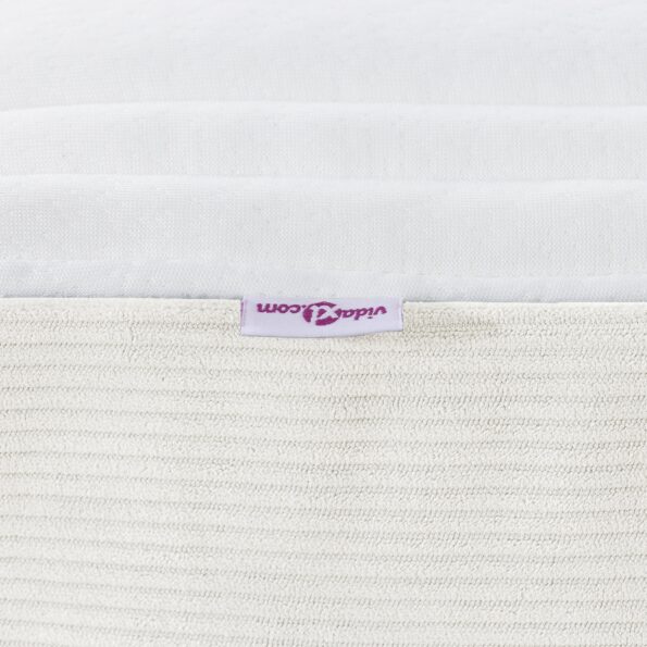 vidaXL Matrac s taštičkovými pružinami - krémový, stredný, 160x200x20 cm, textília – Obrázok 6