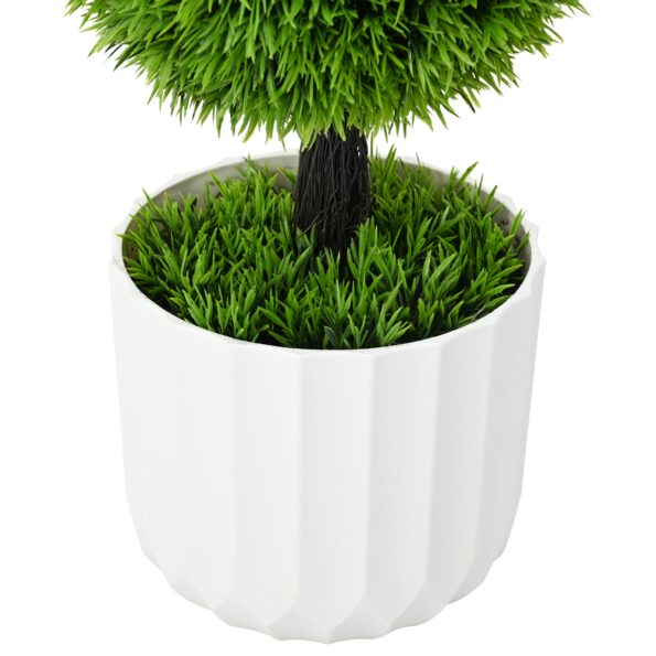 vidaXL Umelá rastlina topiary borovica s kvetináčom 24x90 cm Zelená – Obrázok 2