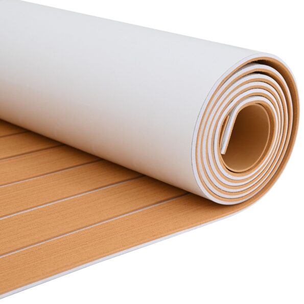 vidaXL Podlaha na loď Samo-prilepovacia Hnedá a Biela 240x60 cm EVA pena – Obrázok 3