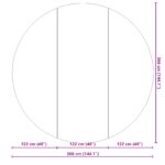 vidaXL Okrúhly kryt na bazén Čierny Plastový Ø 366 cm Vodotesný materiál – Obrázok 7