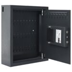 vidaXL Zámok s klávesnicou Gunmetal šedý Oceľ, Chróm Stredný Zámky – Obrázok 3