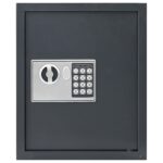 vidaXL Zámok s klávesnicou Gunmetal šedý Oceľ, Chróm Stredný Zámky – Obrázok 5