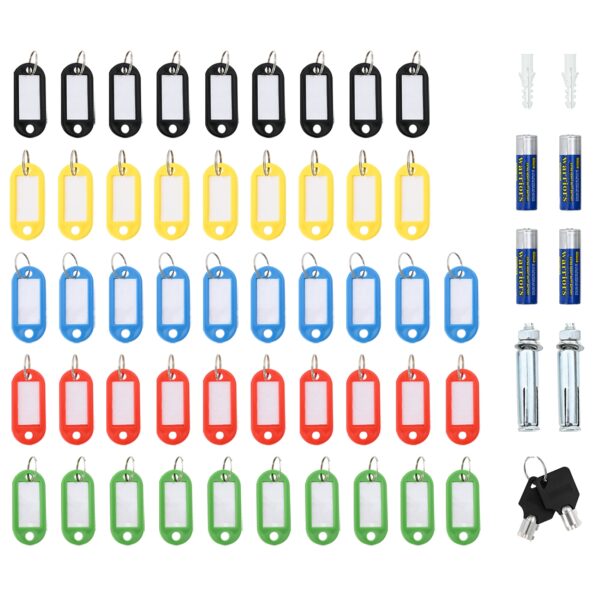 vidaXL Zámok s klávesnicou Gunmetal šedý Oceľ, Chróm Stredný Zámky – Obrázok 9