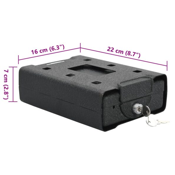 vidaXL Bezpečnostná schránka Čierna Kov Malé Zámky – Obrázok 11