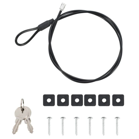 vidaXL Bezpečnostná schránka Čierna Kov Malé Zámky – Obrázok 9