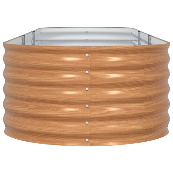 42011331_6.jpg vidaXL Vyvýšený záhradný box Hnedý s dreveným vzhľadom 320x80x44 cm Oceľ – Obrázok 6